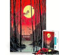 Yokai Bamboo Grove Adults 1000 Piece Jigsaw Puzzle Focus Memory Game Zero Gap Compact Fun for Family Game Time (38x52cm)
