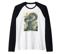 Yokai Legend Japanese Dragon Tattoo Myth Raglan Baseball Tee