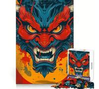 Yokai Oni Demon Jigsaw Puzzle for Adults 1000 Pieces Mind Power Restful Escape Uniform Edges Best Gift (50x75cm)