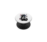Yokai Oni Mask Anime Girl Dämon Tattoo Gothic Dark Manga PopSockets Adhesive PopGrip
