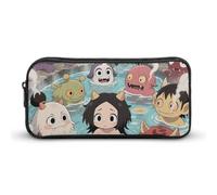 Yokai Onsen Bath Pencil Case - Large Aesthetic Makeup Bag Multi-Purpose Pencil Pouch Cute Cosmetic Bag with Zipper Closure for Office, Home, Study & Travel, Yokai Onsen Bath, 22*12*5cm, Yokai Onsen