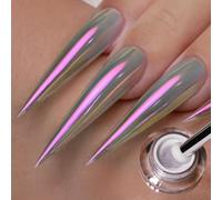 Yokefellow GleamTap Cushion Aurora Chrome Nail Powder,Nail Art Glitter Decoration for Home DIY Salon Manicure(Green Blue Iridescent with Fuchsia Sheen/GT122 Aurora Kiss)