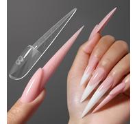 YOKEFELLOW ImMaster 3D Reverse French Dual Form,15 Sizes 150pcs Magic Caps Zone French Stiletto Nail Dual Forms for Beginners & Pros Builder Gel Acrylic Nail Tools(IM112-Stiletto)