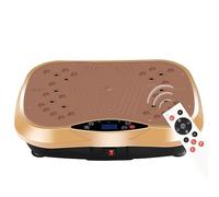 YOKELE Vibration Plate Exercise Machine - Whole Body Fitness Vibration Platform - Home Training Equipment for Recovery & Wellness & Weight Loss + Resistance Bands + Remote (Gold)