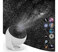 Yokgrass Star Projector, Planetarium Light Galaxy Projector, Night Light with 12 Replacement Discs, Large Projection Area, HD Image with Solar System Constellation Moon for Kids Adults Bedroom Ceiling