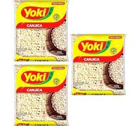 Yoki Canjica White Corn Hominy 400g | Crystal Hominy 400g | Healthier and More Delicious Diet | Extracted From White Corn From Brazil (3 Pack, Crystal Hominy)