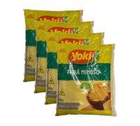 Yoki Fuba Mimoso 500G Fine Yellow Corn Flour Fine Corn Meal Authentic Brazilian Cuisine Easy to Preapre Heat and Eat Product of Brazil Pack of 4