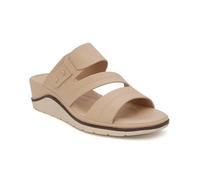 YOKI NOMI-12 Women’s Double Strap Slides - Open Toe Cushioned Footbed, Slip On Wedge Sandals for Women, Summer Style, Nude, 4.5 UK