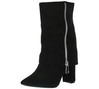 YOKI Women's Fold Over Boot Fashion, Black, 8 UK