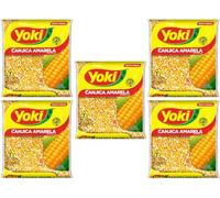 Yoki Yellow Corn Hominy 500g | Canjica Amarela 500G | Brazilian cuisine | Cooked with Milk, Sugar and Cinnamon (5 Pack, Yellow Hominy)