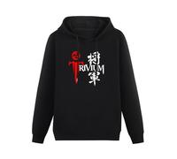 YOKIHI New Trivium Metal Logo Ascendancy Mens Black/White Hoody Size XL