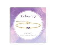 YOKIKA February Amethyst Birthstone Bracelet Purple Cubic Zircon Bracelet for Women Gold February Jewellery Friendship Birthday Anniversary Christmas Gifts for Women Mum Daughter