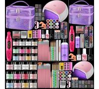 Yokilly Acrylic Nail Kit for Beginner with Everything in Purple Storage Bag