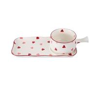 YOKIOU Ceramic Breakfast Bowls Set Cute for Oatmeal Bread Stew & Chilli Soup Bowl and Sandwich Plate French Onion Soup Crock with Handle