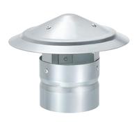 YOKIVE 1 Pcs 4-Inch Round Chimney Cap, Galvanized Iron Cone Top Chimney Cap | Stove Pipe Cap Stovepipe Finial Great for Outside Vent Flue Roof