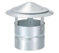 YOKIVE 1 Pcs 5-Inch Round Chimney Cap, Galvanized Iron Cone Top Chimney Cap | Stove Pipe Cap Stovepipe Finial Great for Outside Vent Flue Roof