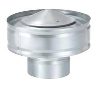YOKIVE 1 Pcs 5-Inch Round Chimney Cap, Galvanized Iron Cone Top Chimney Cap with Screen | Stove Pipe Cap Stovepipe Finial Great for Outside Vent Flue Roof