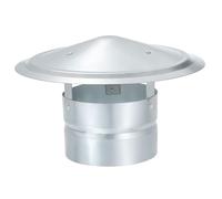 YOKIVE 1 Pcs 6-Inch Round Chimney Cap, Galvanized Iron Cone Top Chimney Cap | Stove Pipe Cap Stovepipe Finial Great for Outside Vent Flue Roof