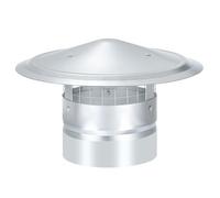 YOKIVE 1 Pcs 6-Inch Round Chimney Cap, Galvanized Iron Cone Top Chimney Cap with Screen | Stove Pipe Cap Stovepipe Finial Great for Outside Vent Flue Roof (L 9.84In)