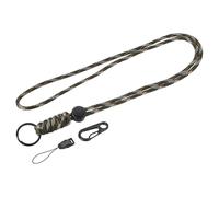 YOKIVE 1 Pcs Paracord Lanyards, Necklace Keychain Cord Metal Clasp Hooks Ring Straps | Great for Home Keys, ID Cards, Badge Holders (Camo Green, 20.5-Inch)