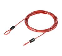 YOKIVE 1 Pcs Security Steel Cables, Coated Baggage Lock Wire Rope with Double Loop | Great for Luggage, Bicycles, Doors (Red, 2.5mmx2m)
