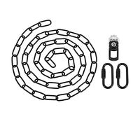 YOKIVE 1 Set Pendant Light Fixture Chain, 4mm Thick Chandelier Hanging Link with Connector Hooks Ring, Great for Ceiling Lights, Lamps (Black, 80-Inch)