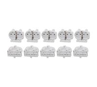 YOKIVE 10 Pcs H Lamp Fluorescent Light Holder, 2G11 Base Single Head Socket Light Replacement Parts, Great for Home, Office (White, 2A, AC 500V)