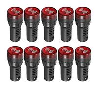 YOKIVE 10 Pcs Light Indicator, Industrial Indicator Light with Flashing Alarm Buzzer Great for Electricity Equipment, Ship (Red, 7/8-Inch)