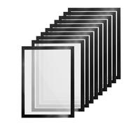 YOKIVE 10 Pcs Magnetic Picture Frame, A4 Magnets Holds Photo | Great PVC for Refrigerator Dishwasher, 8.5 x 11, Black