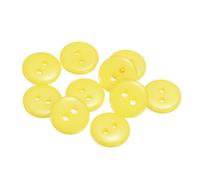 YOKIVE 10 Pcs Sewing Buttons, 2 Holes Resin Round Buttons, Decorative Fastener, Great for Clothing, DIY Crafts, Yellow, 1/2-Inch (12.5mm)