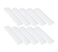 YOKIVE 10 Pcs Snap-in Bookmark Ruler, Page Marker Divider | Measuring Tools, Great for A5 Size Binder Notebook Planner (Clear, 8.7x2-Inch)