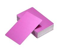 YOKIVE 100 Pack Metal Blank Card, Personalized Business Card | Laser Engraving Aluminum Double Side Print, Great for Name Card, Office, Text, Hotel(Purple, 86 x 54 x 0.21mm)