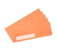 YOKIVE 100 Pcs #10 Business Window Envelopes, Self Seal Adhesive Mailing Envelopes with Left Window, Great for Letter Mailing Check Wedding Invitations, (Orange, 4 1/8 x 9 1/2 Inch)