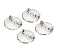 YOKIVE 100 Pcs Brooch Clasp Pins, Disc Base Blank Trays Clips, Sewing Badges Craft, Great for Art, Home, Shop, Daily Use (Silver, 1.14-Inch)