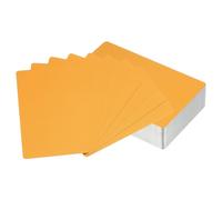 YOKIVE 100 Pcs Metal Business Card with Smooth Surface, Laser Engraving Aluminum, Great for Office, Hotel, Workshop (Orange, 86 x 54 x 0.21mm)