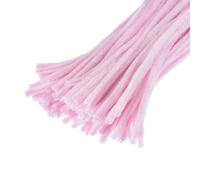 YOKIVE 100 Pcs Pipe Cleaners, Chenille Stems Decoration, Great for DIY Art Craft Supplies (6mm 12 Inch Light Pink)