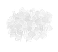 YOKIVE 100 Pcs Silicone Plug, LED Tube Strip End Cap Cover Waterproof, Great for Office, Home (White, Fit for 3528 8mm Wide Strip)