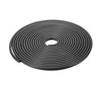 YOKIVE 10m Rubber Edge Trim with Metal Clips, U Channel Edge Guard Protector PVC Weather Stripping Fit 1.2 to 6.4 mm for Cars Doors Fenders Ships Mirror Frames, Black