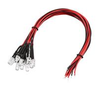 YOKIVE 12 Pcs 5mm Pre-Wired Diffused LED Diodes Light, Lighting and Decoration, Great for Party, Car, Daily DIY (Mixed Colour, 20mA, DC 24V)