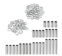 YOKIVE 126 Pack Lamp Pipes Kits, M10 Screws Threaded Hexagon Fastener Assortment with Lock Nuts Teeth Washers, Great for Ceiling Lights DIY Projects