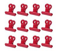 YOKIVE 12Pcs Bull Clips, 3cm Binder Clips Small for Home Office Cherry Red | Metal Paper Clamps for Hanging, Reusable Strong Grip with Spring Jaws Smooth Edges for Food Bags Tags Photos