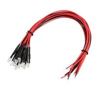 YOKIVE 14 Pcs 3mm Pre-Wired Diffused LED Diodes Light, Lighting and Decoration, Great for Party, Car, Daily DIY (Mixed Colour, 20mA, DC 3-5V)