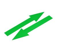 YOKIVE 15 Pcs Arrow Sticker, 20x2.5cm Directional Arrow Signs Floor Decals PVC Removable Self Adhesive Waterproof Wall Marking for Floor Road Instruction, Green