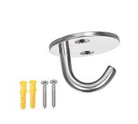 YOKIVE 1Set/6Pcs Ceiling Hanging Hook, 304 Stainless Steel Hook with Round Plate Hanging Plant, Great for Office, Home, Kitchen (Silver, 1.6x1.2-Inch)