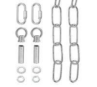 YOKIVE 1Set Lighting Chain Link, 10 Feet Metal Chandelier Chain Fixture Extension 65Lb Maximum Weight with Lock Great for Pendant Hanging Swag Light, Silver