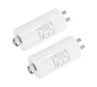 YOKIVE 2 Pcs 18uF CBB60 Running Capacitor, Run Capacitor with 4 Pins Screw, AC 450V Start Up Motors, Great for Air Compressors, Pumps (White, 75x40mm)
