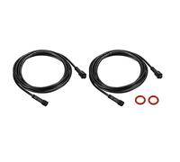 YOKIVE 2 Pcs 3 Pin Extension Cable Wire, Power Transmission Extension Equipment Connection, Great for LED Equipment, Car, Truck, Boat (Black, 6.56-Feet)