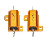 YOKIVE 2 Pcs Aluminum Case Resistor, Office LED Converter Replacement Wirewound Resistance, Great for Daily Use (Gold, 25W 250 Ohm)