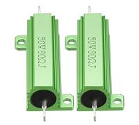 YOKIVE 2 Pcs Aluminum Case Resistor, Office LED Converter Replacement Wirewound Resistance, Great for Daily Use (Green, 50W 80 Ohm)
