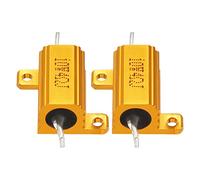 YOKIVE 2 Pcs Aluminum Case Resistor, Office LED Converter Replacement Wirewound Resistance, Great for Daily Use (Gold, 10W 4 Ohm)